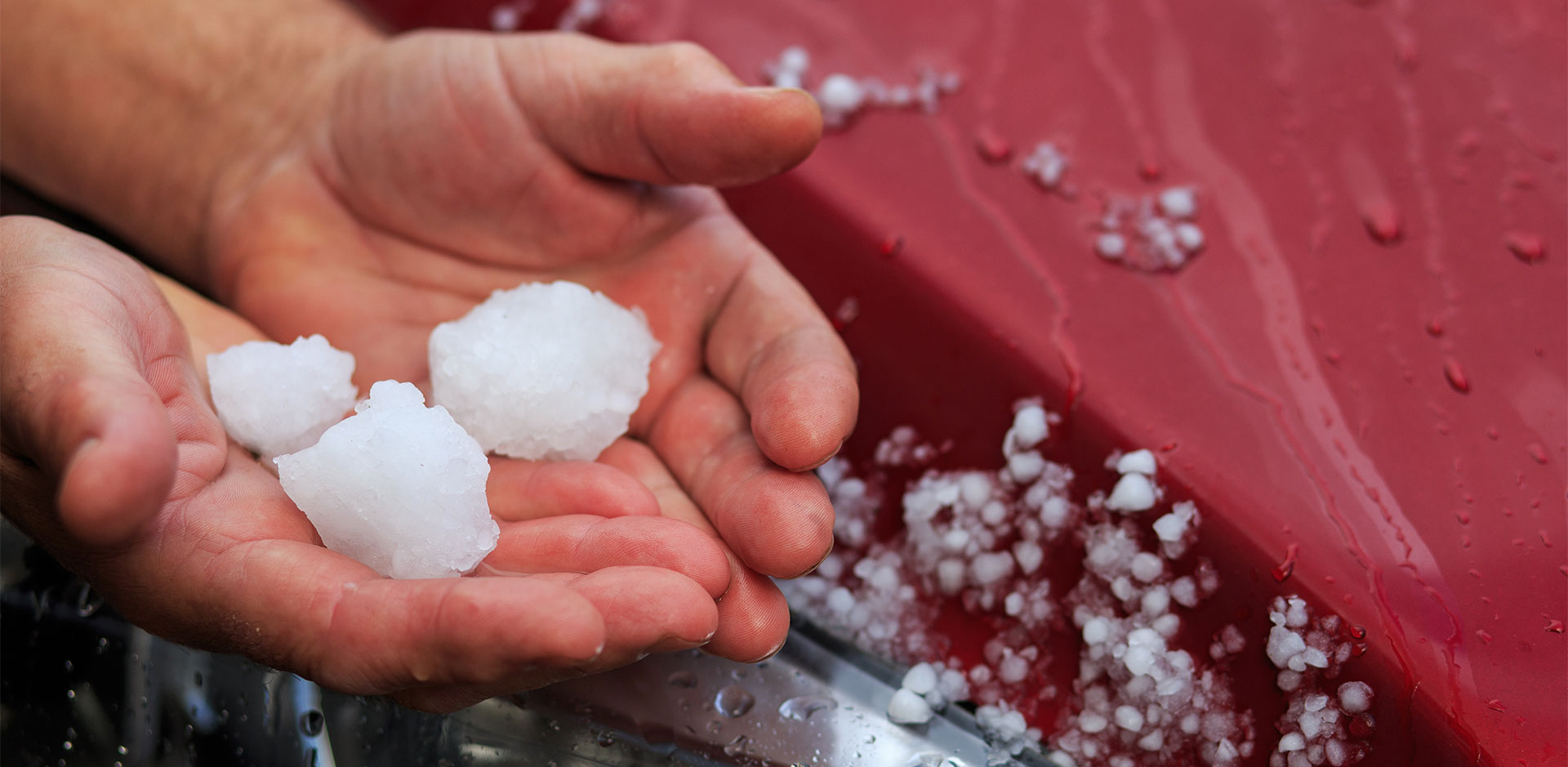 Hail in hands